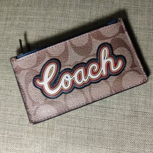 Coach zip card case